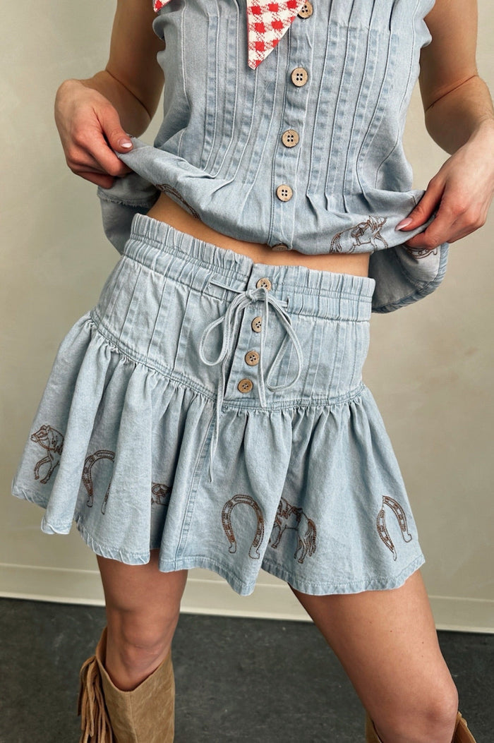 Spur Of The Moment Pleated Skirt