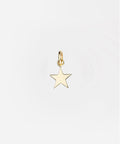 Gold star pendant hat charm on a light gray background #color_gold