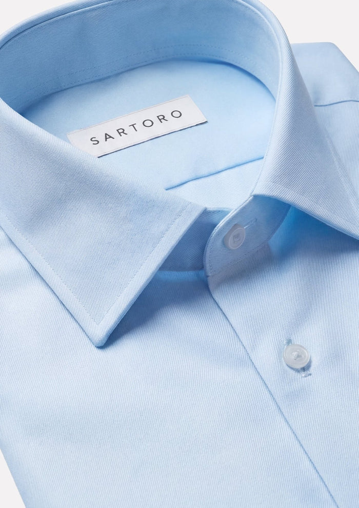 Steel Blue Twill Shirt - SARTORO