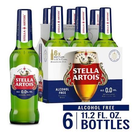 Stella Artois 0.0 6-pack bottles