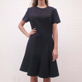 STELLA MCCARTNEY FLARED BOTTOM BLACK DRESS - SIZE 44