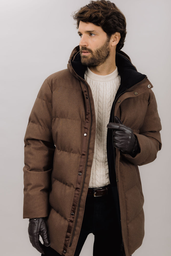 Urban Pioneers Male Sterling Padded Parka JACKET MID BROWN
