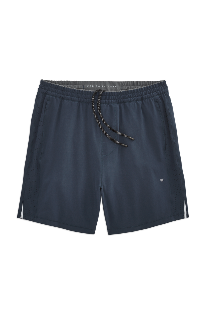 True Navy | Front view of Stratus Active Short - Lined in True Navy