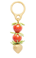 Loewe Strawberry Bag Charm Red Gold