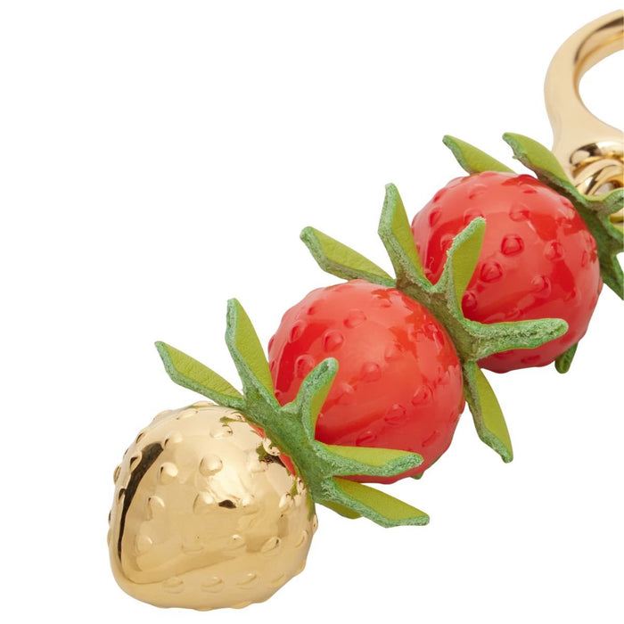 Loewe Strawberry Bag Charm Red Gold