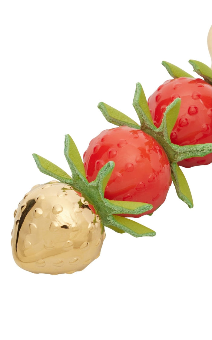 Loewe Strawberry Bag Charm Red Gold