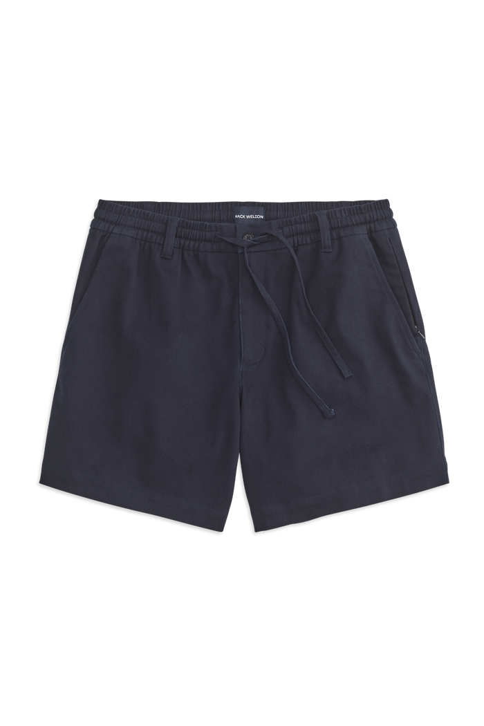 Front view of Stretch Twill Drawstring Chino Short in Night Sky