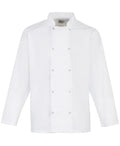Studded front long sleeve chef's jacket PR665