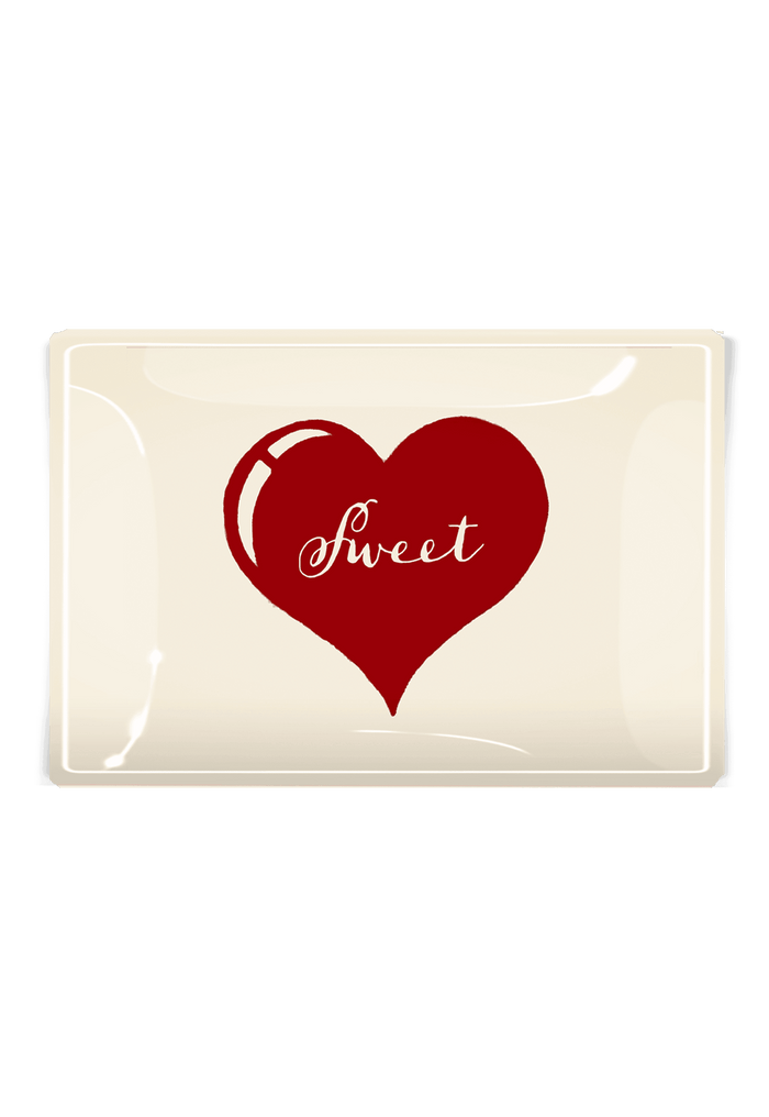 Sweet Heart Decoupage Glass Tray - Ben's Garden