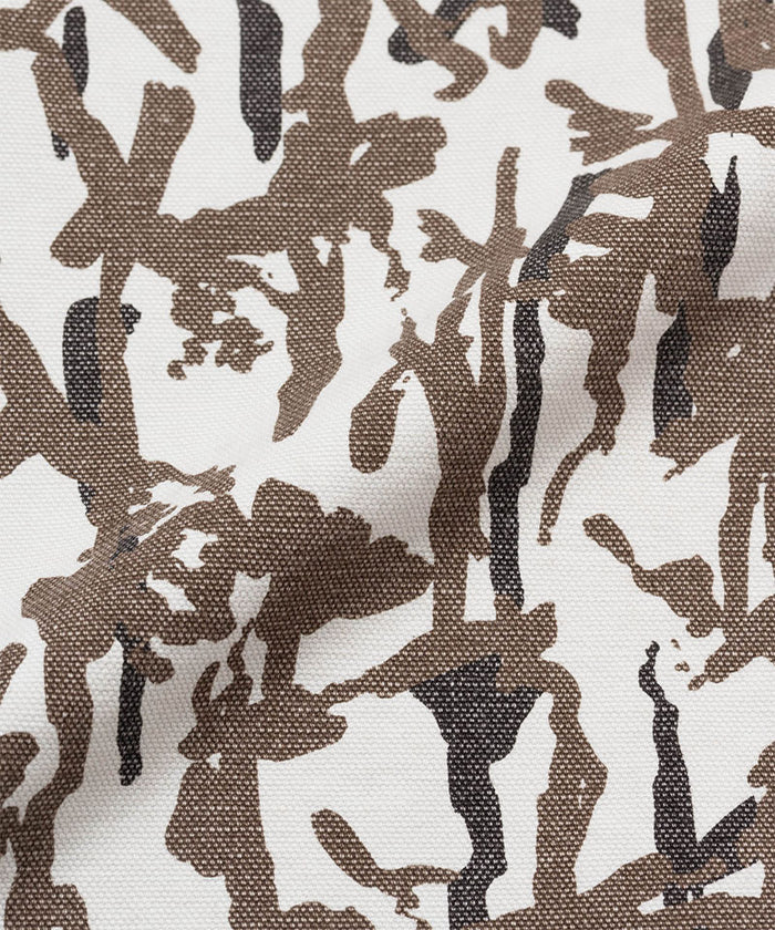 Grey reed camo colored Gramicci Taos Canvas Pant fabric swatch.