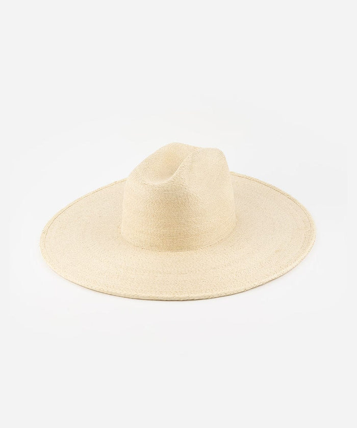 A natural colored western wide brim straw hat with a structured crown on a plain background #color_natural