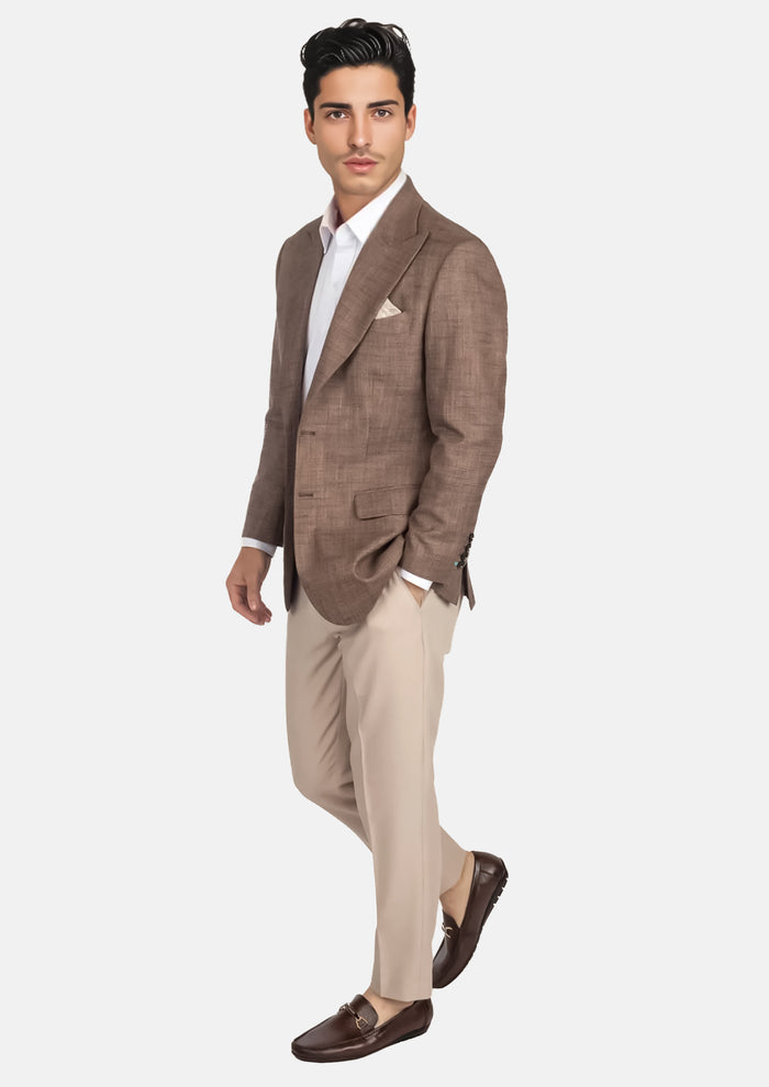 Tawny Brown Hopsack Jacket