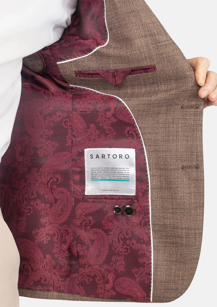Tawny Brown Hopsack Jacket
