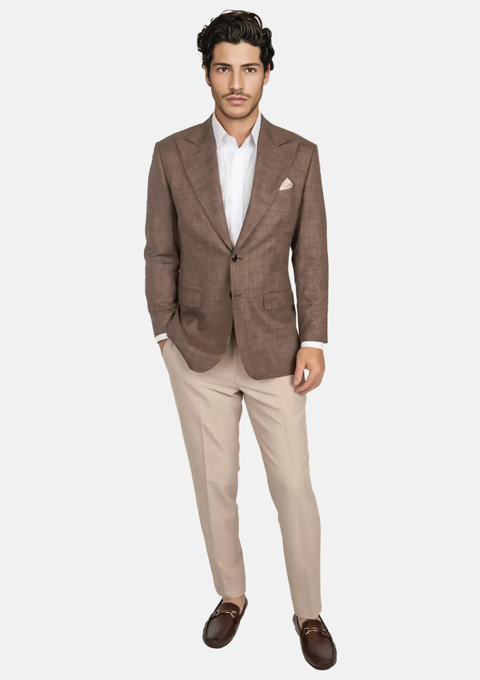 Tawny Brown Hopsack Jacket