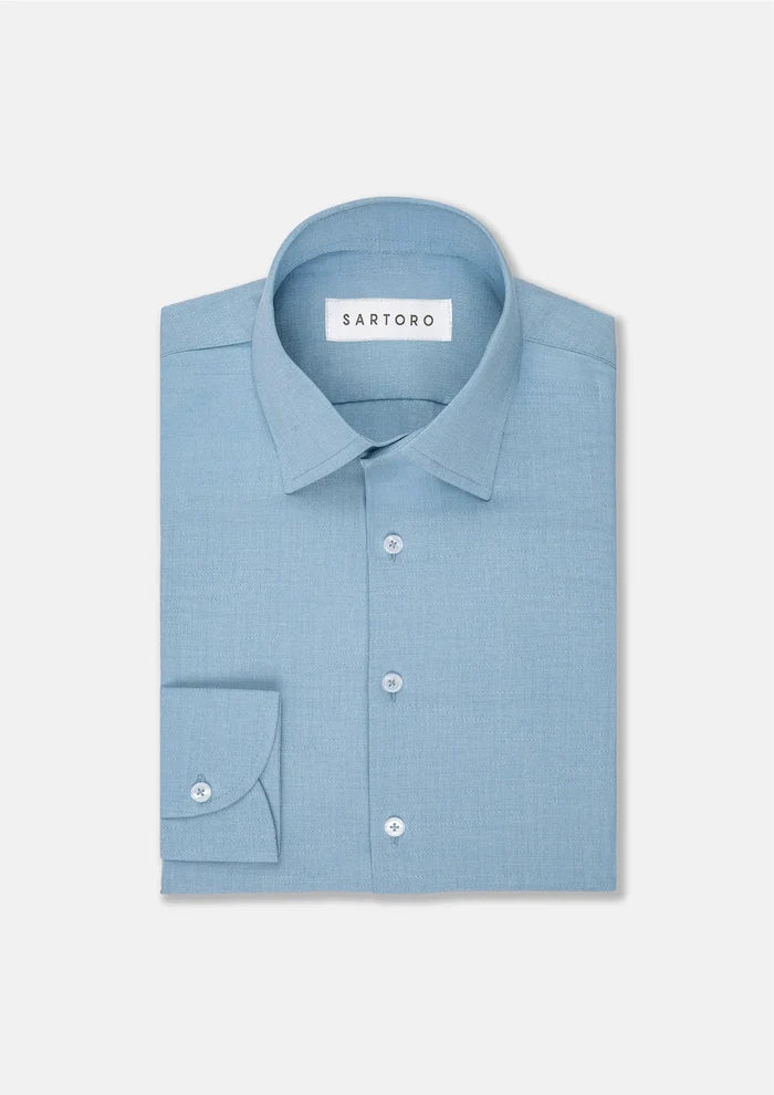 Light Teal Ultrasoft Aloe Shirt - SARTORO