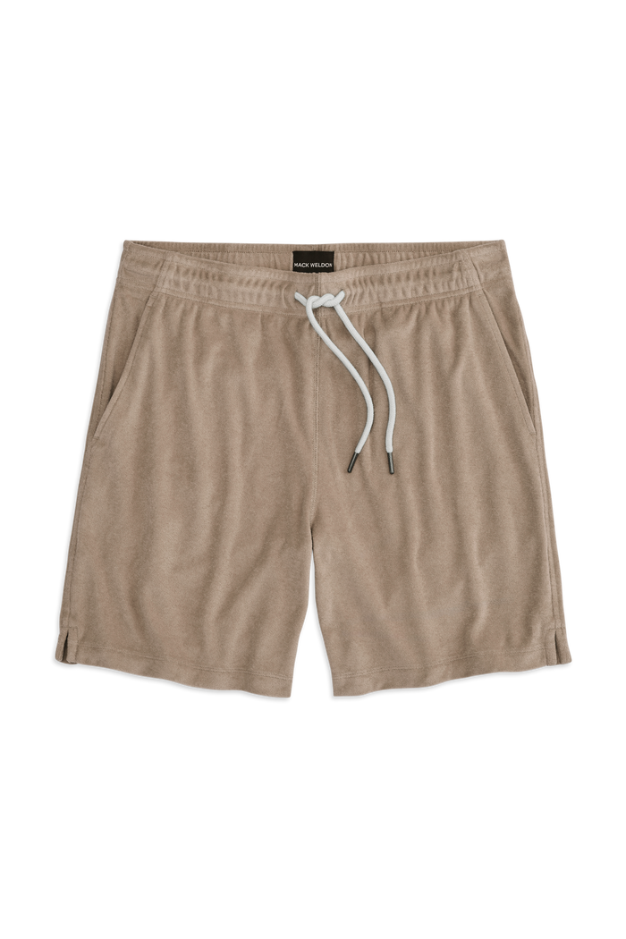 Front view of Terry Cloth Short in Desert Taupe