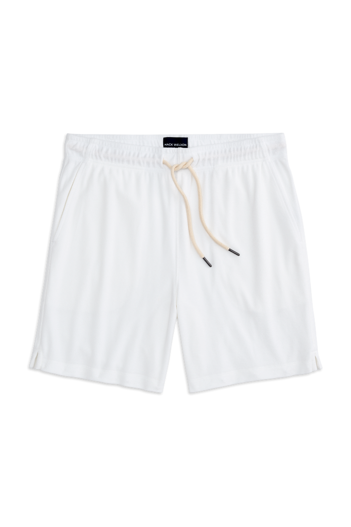 Front view of Terry Cloth Short in Bright White