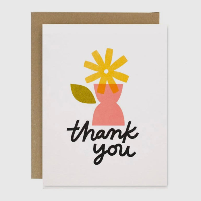 Thank You Flower Vase Card