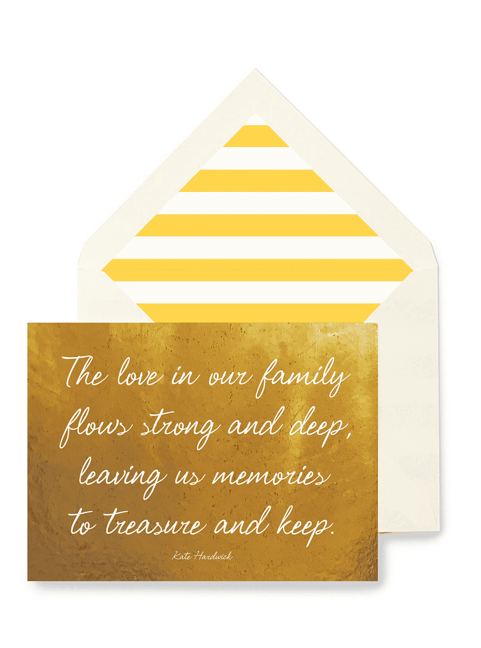 The Love In our Family Greeting Card, Single Folded Card or Boxed Set of 8 - Ben's Garden