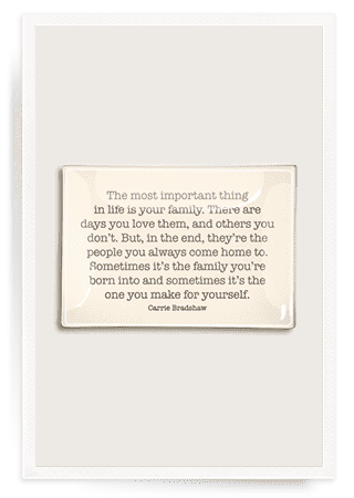 The Most Important Thing Decoupage Glass Tray - Ben's Garden