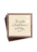 The Road To A Friends House Copper & Glass Coasters, Set of 4 - Ben's Garden