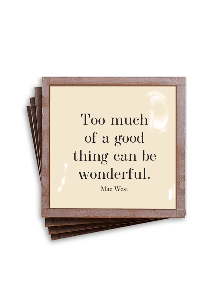 Too Much Of A Good Thing Copper & Glass Coasters, Set of 4 - Ben's Garden