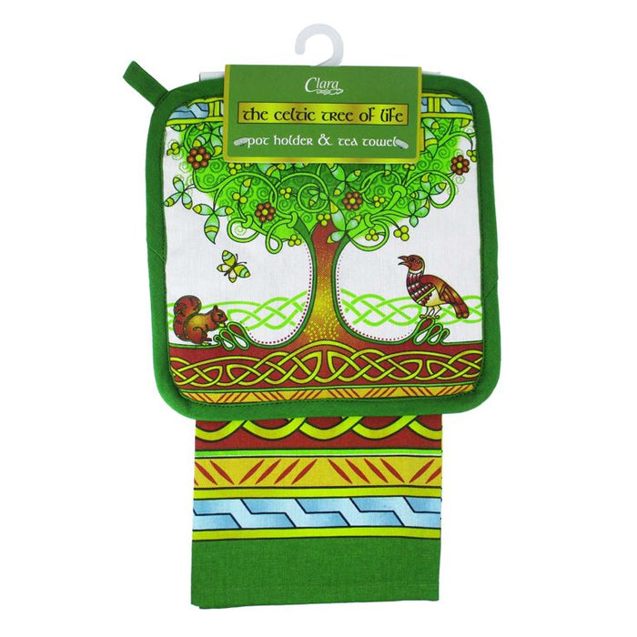 Tree of Life Pot Holder & Tea Towel