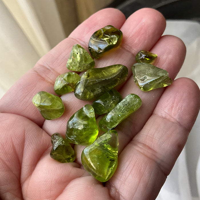 Tumbled Peridot Crystals