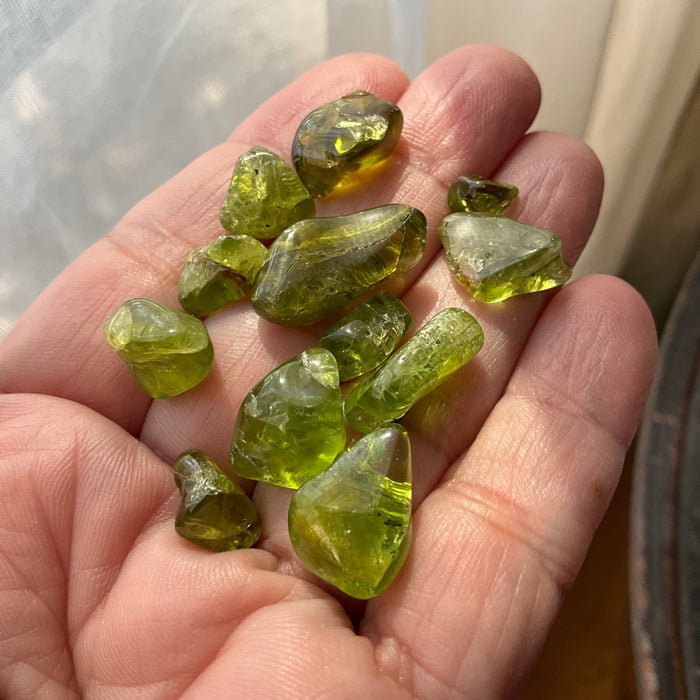 Tumbled Peridot Crystals
