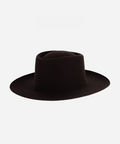 A dark brown gambler hat on a white background #color_dark brown