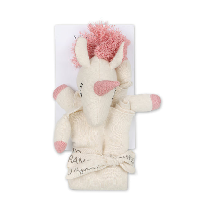 Organic Baby Lovey Security Blanket Cuddle Cloth - Unicorn (Viverano)