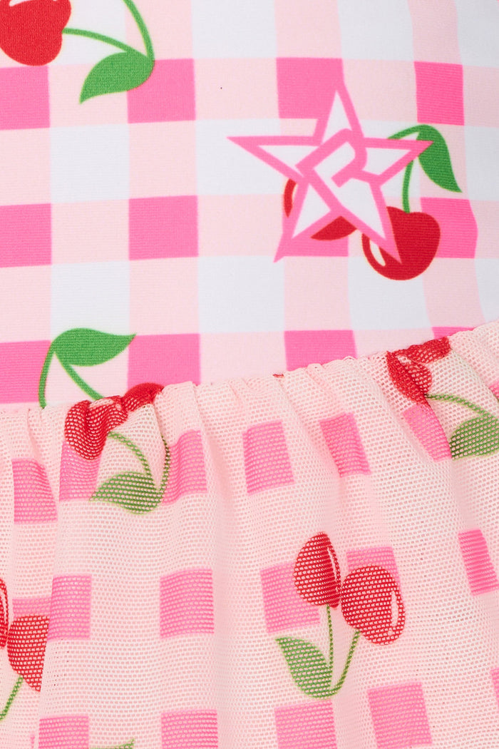 Very Cherry Mesh Overlay Skirt