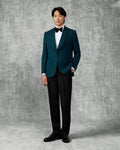 Vincent Wool & Linen Portsmouth Man Jacquard Dress Suit Teal
