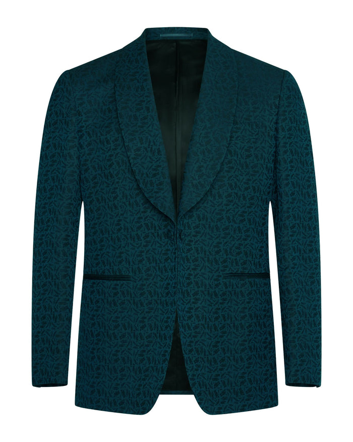Vincent Wool & Linen Portsmouth Man Jacquard Dress Suit Teal