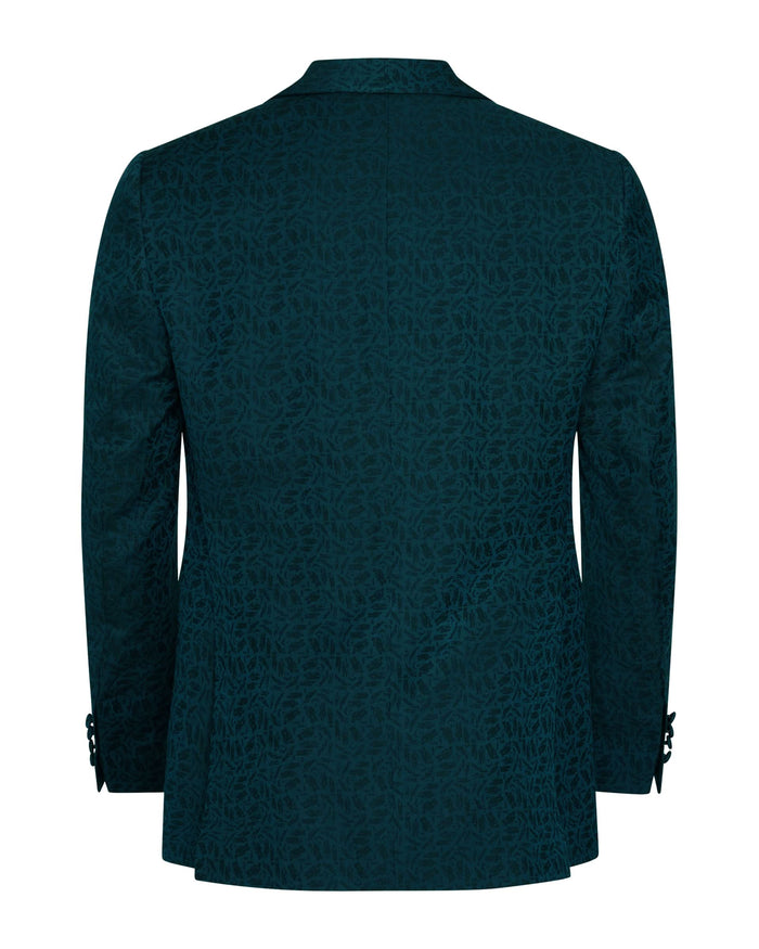 Vincent Wool & Linen Portsmouth Man Jacquard Dress Suit Teal