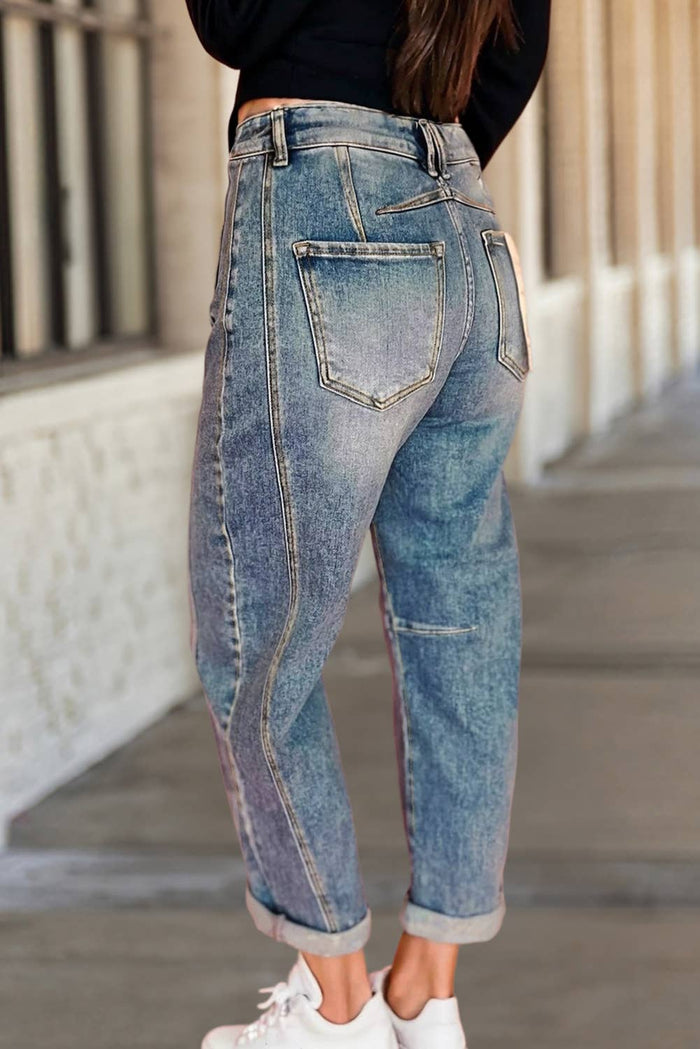 Vintage Washed Barrel Jeans