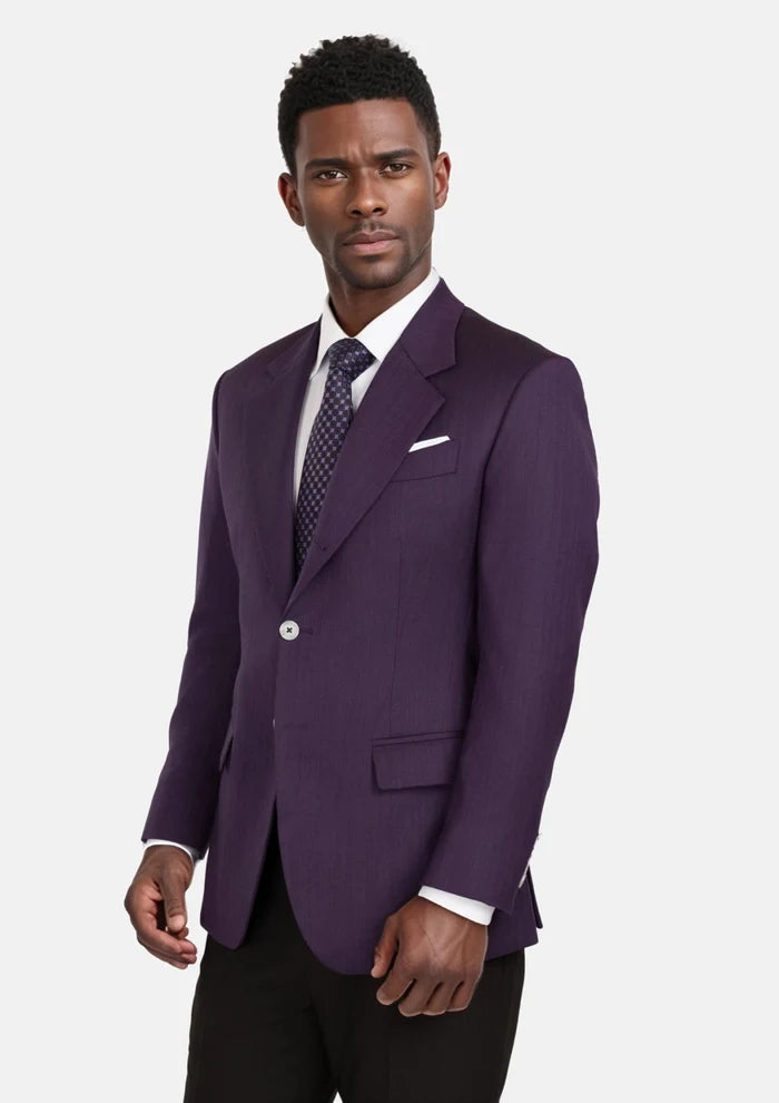 Violet Herringbone Thompson Jacket - SARTORO