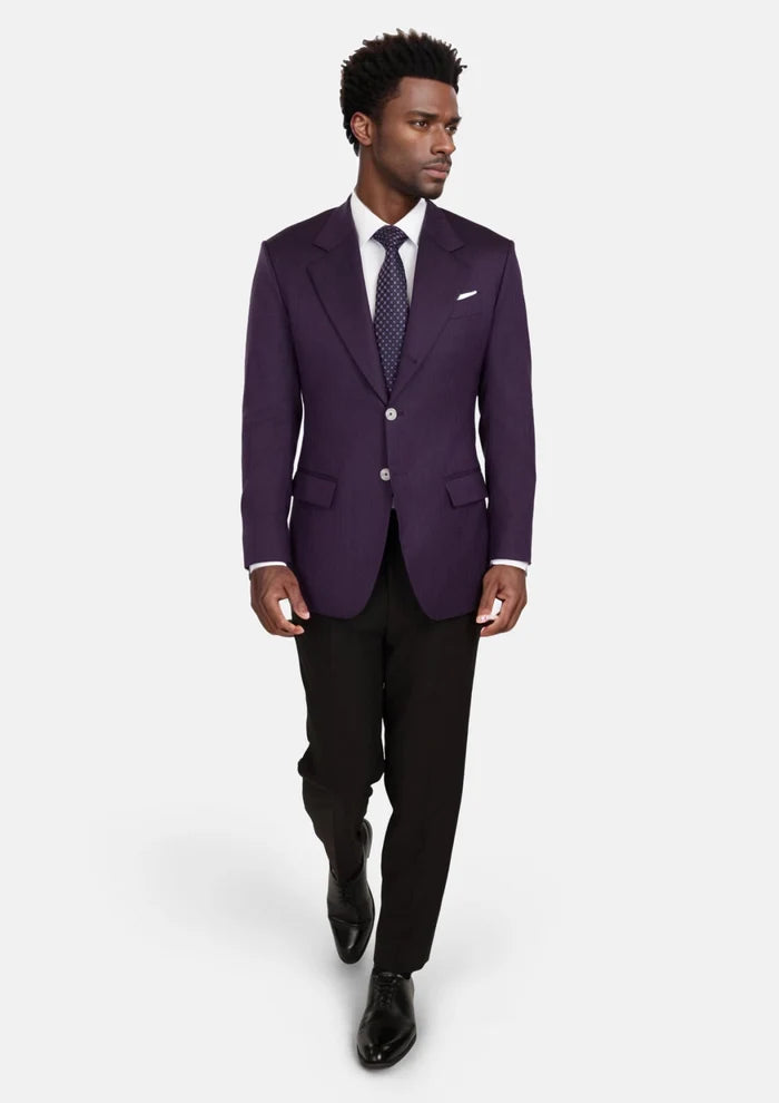 Violet Herringbone Thompson Jacket - SARTORO