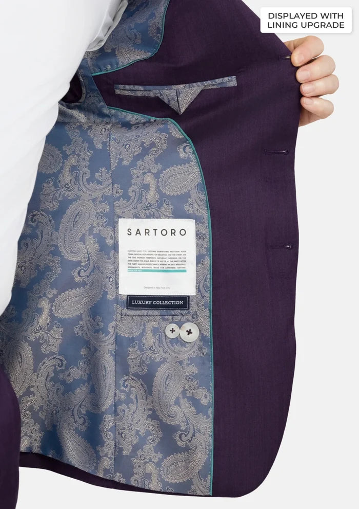 Violet Herringbone Thompson Suit - SARTORO