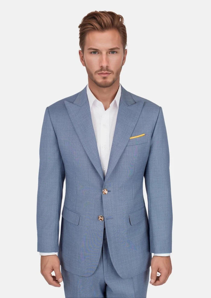 Bryant Vista Blue Sharkskin Suit - SARTORO