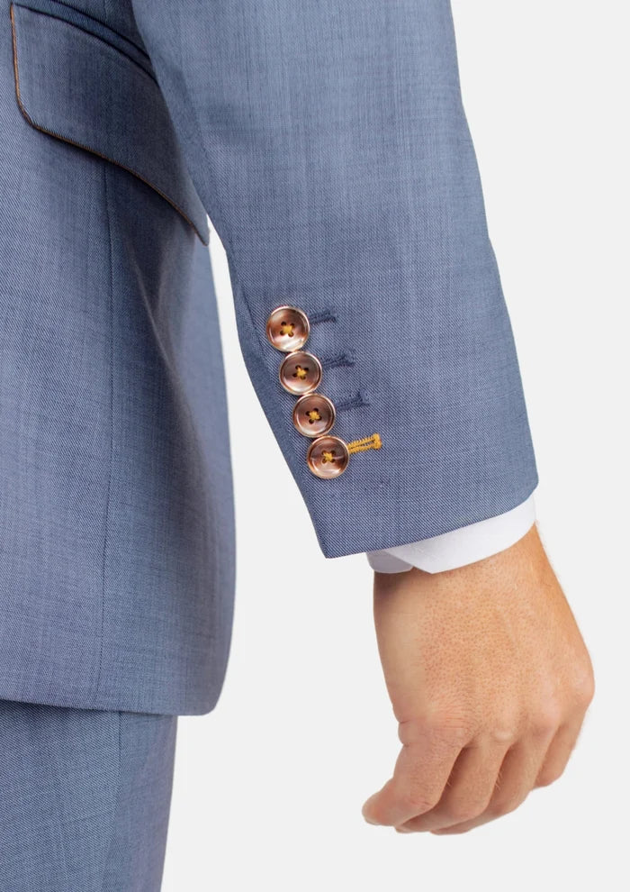 Bryant Vista Blue Sharkskin Suit - SARTORO