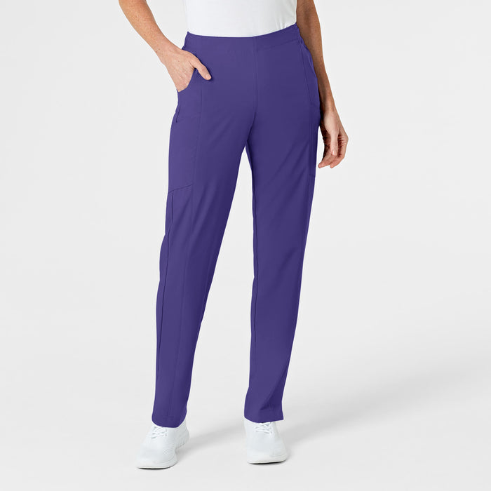 W123 Womens Flat Front Cargo Scrub Pant