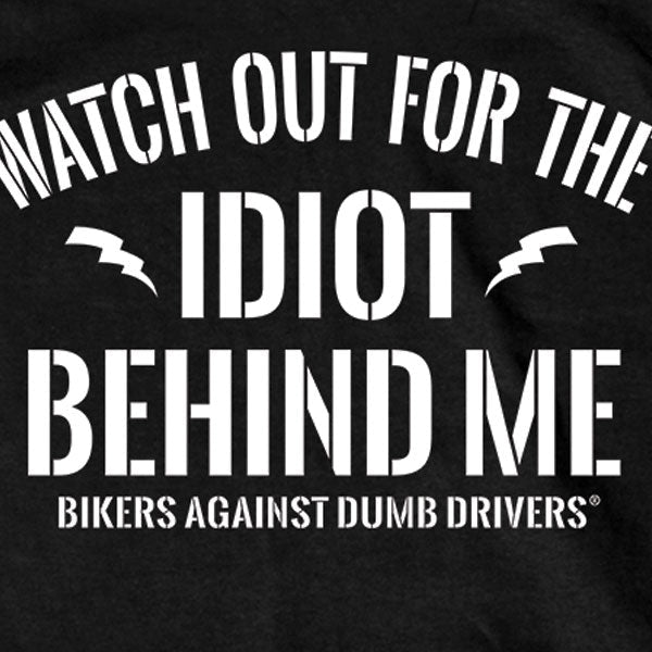 Watch Out Behind Me Shirt: Description
A heavyweight 100% cotton printed t-shirt in the color black with the text "Bikers Aga