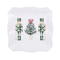 Watercolor Nutcracker Square Platter   White/Multi   11.5x11.5