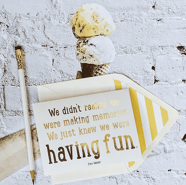 We Didn't Realize We Were Making Memories Greeting Card, Single - Ben's Garden