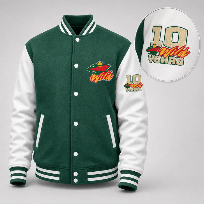 WILD Varsity Jacket-Style Sweater