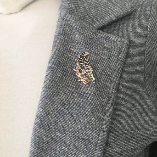 Wildlife Pin - Raven