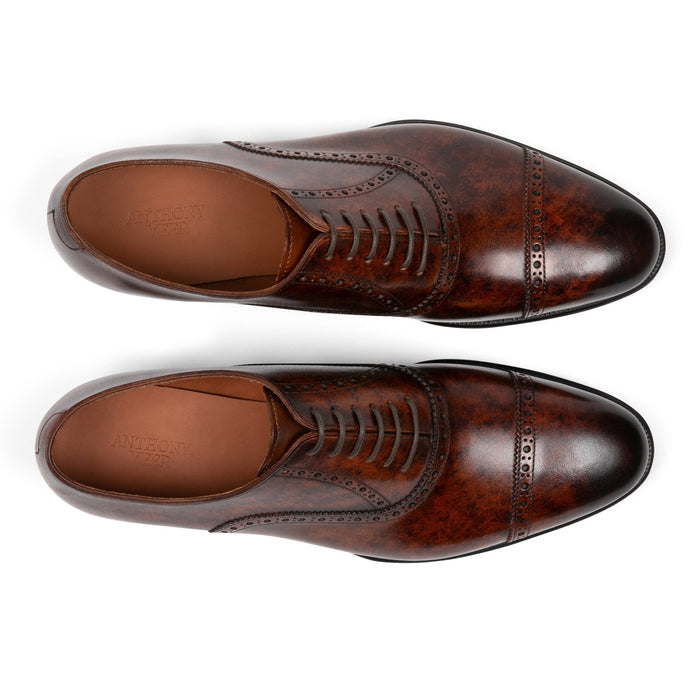 Windsor Brogue Cap - Toe // Cognac Eclipse - SARTORO