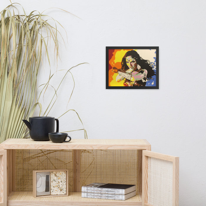 Woman Warrior Framed Poster 11x14
