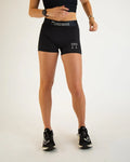 Women's Black 3" Compression Running Shorts